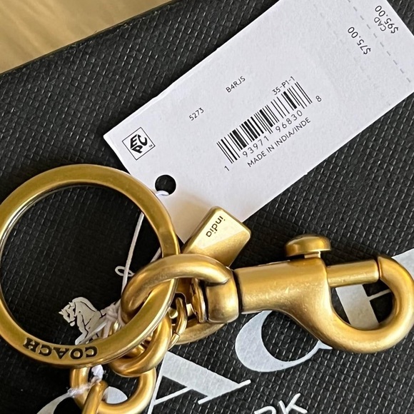 Coach Mirror Bag Charm in Signature Canvas - Picture 4 of 4